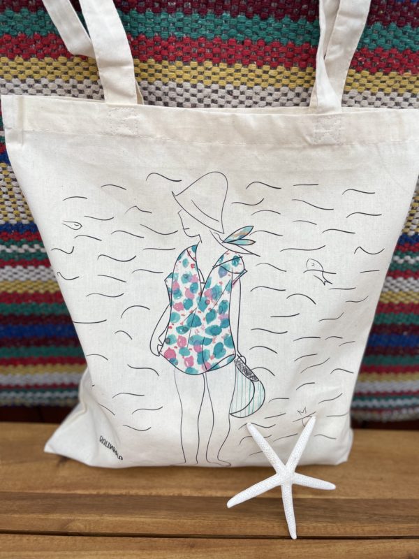 tote bag camisa gorrito paseo mar peces