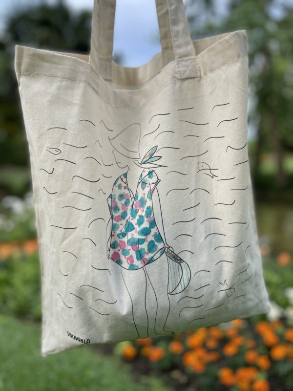 tote bag camisa gorrito paseo mar peces